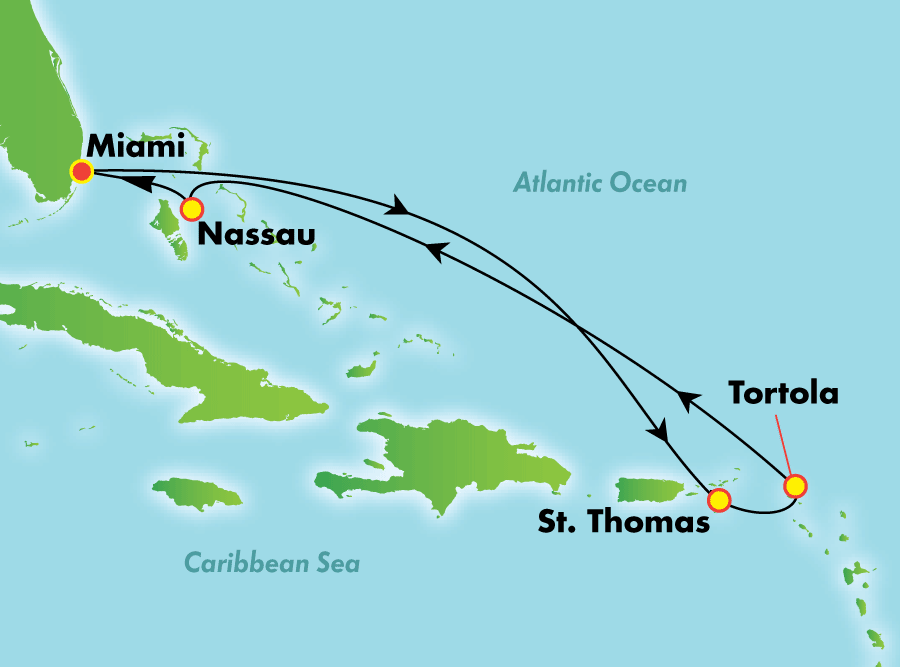 Caribbean Cruise Itinerary Map
