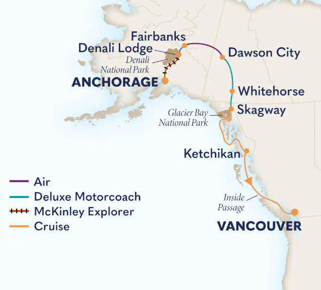 2027 14 Day Denali & Yukon Cruisetour